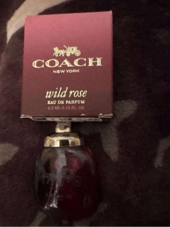 Coach Wild Rose - Dark Burgundy Glass Bottle with Gold Cap - Picture 3 of 3